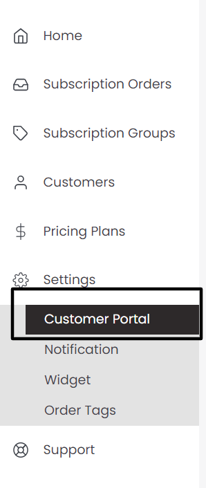 Manage the customer portal