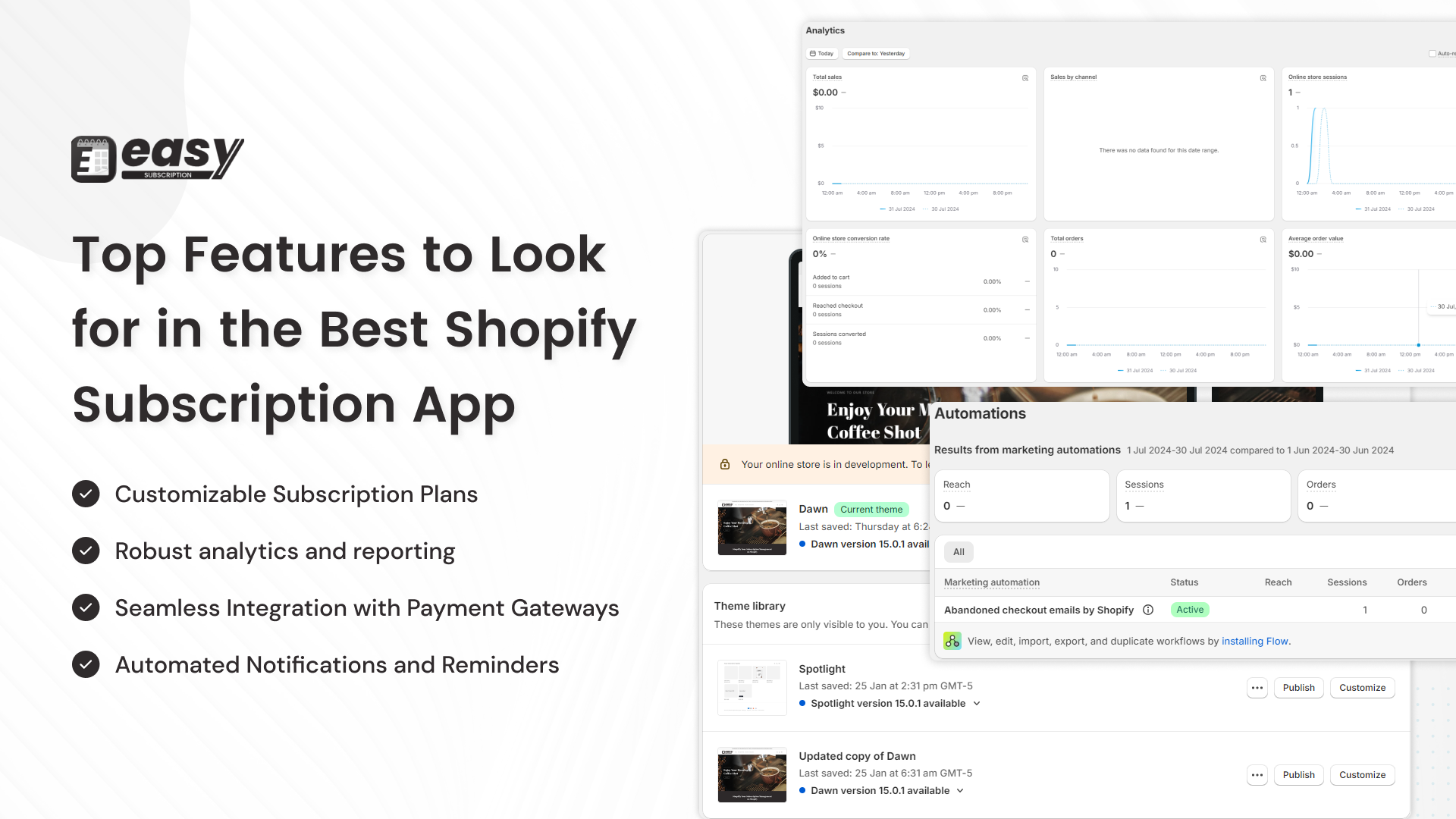 Top Features to Look for in the Best Shopify Subscription App