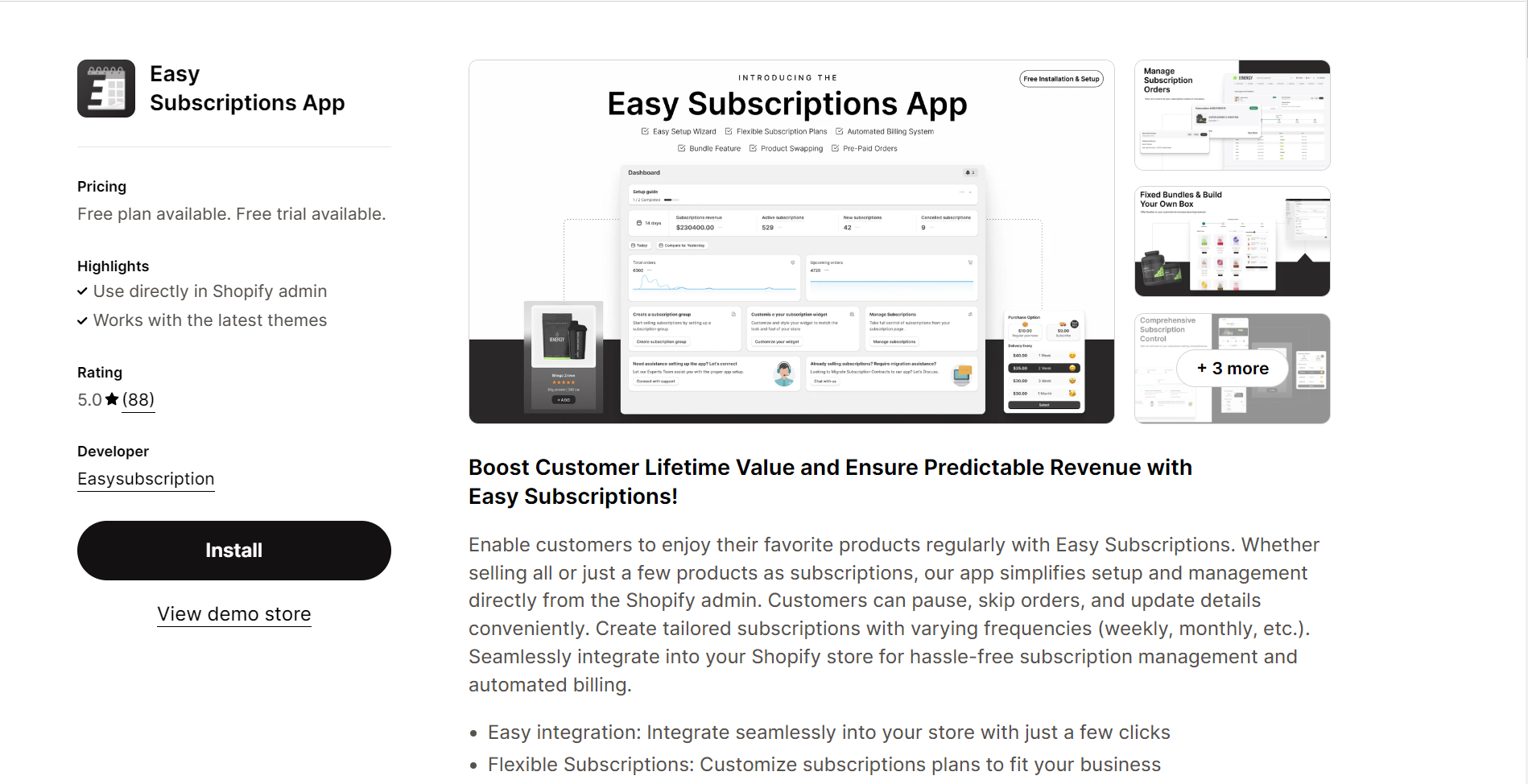 Easy Subscriptions App