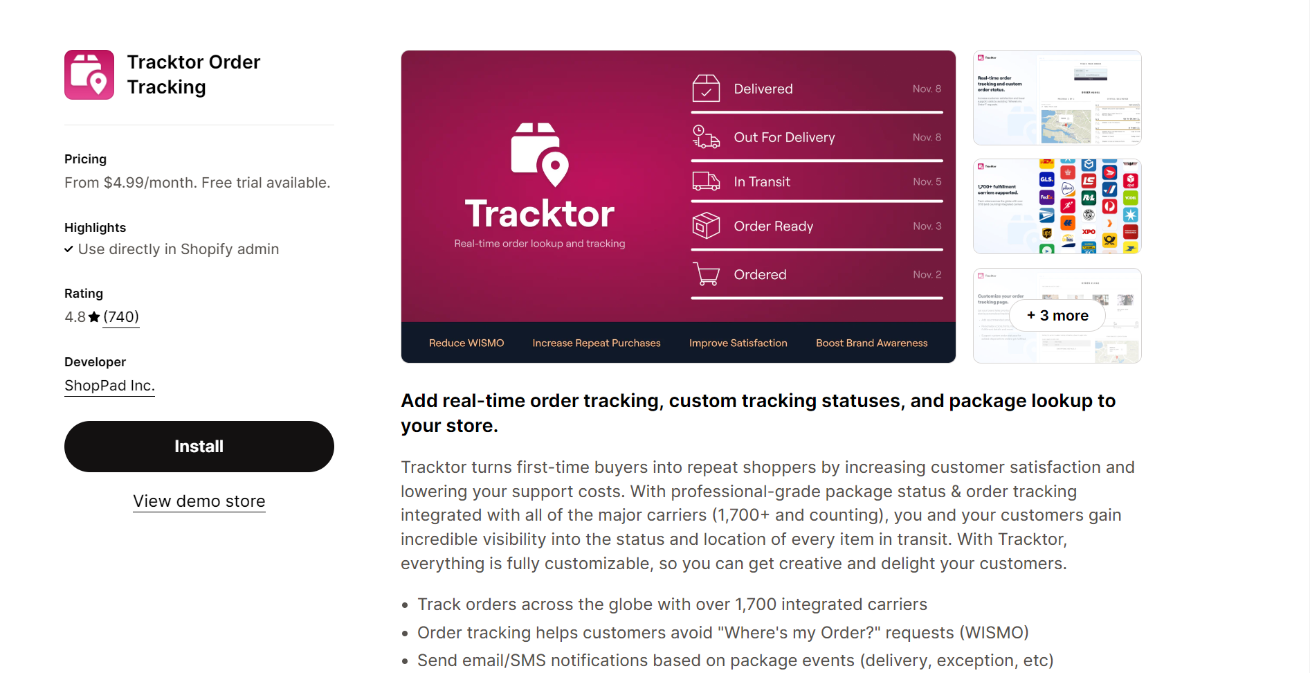 Tracktor Order Tracking