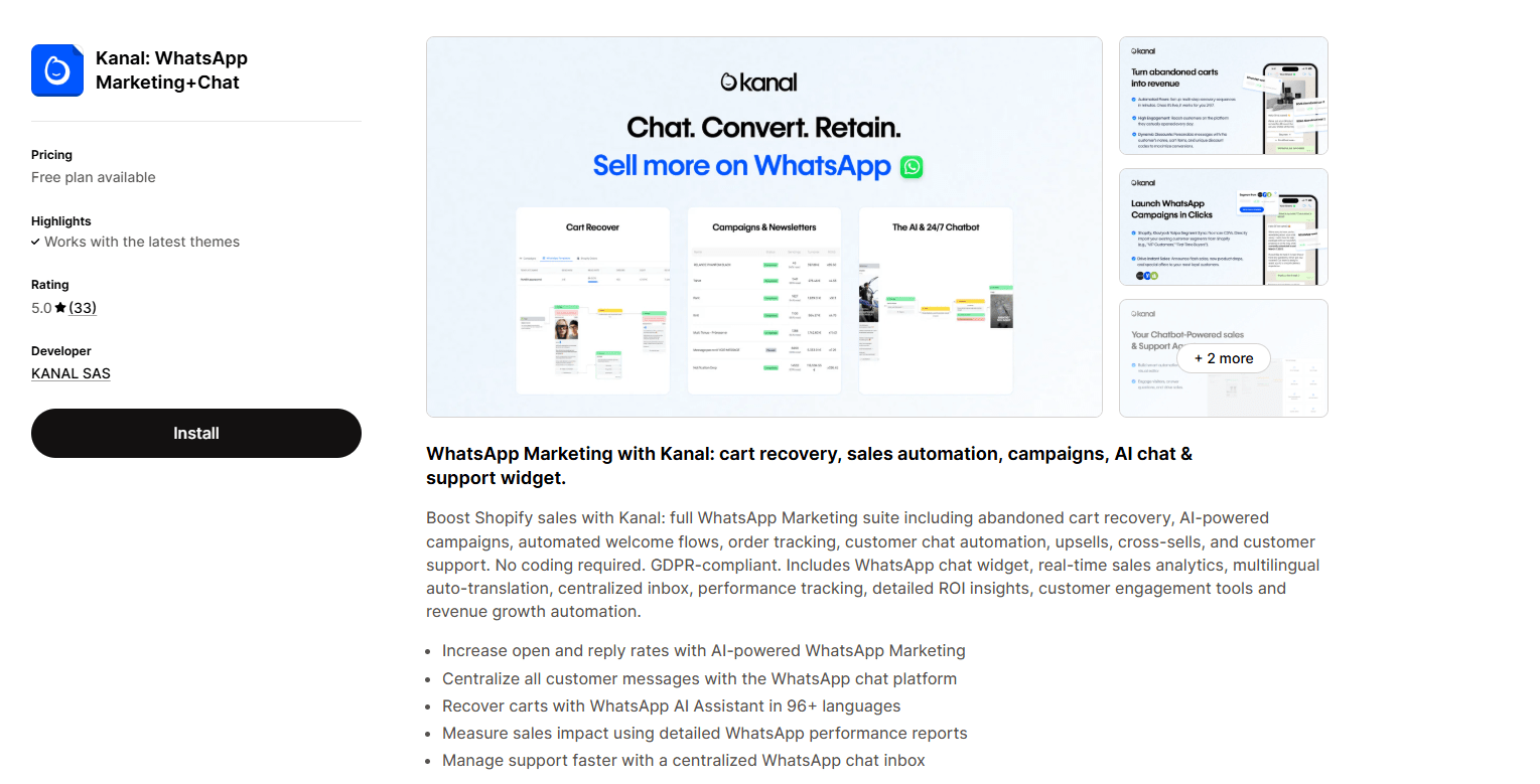 Kanal: WhatsApp Marketing+Chat