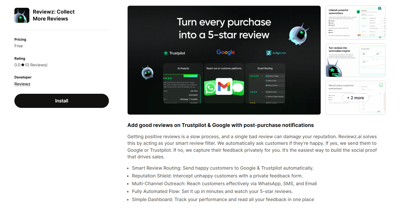 Reviewz: Collect More Reviews