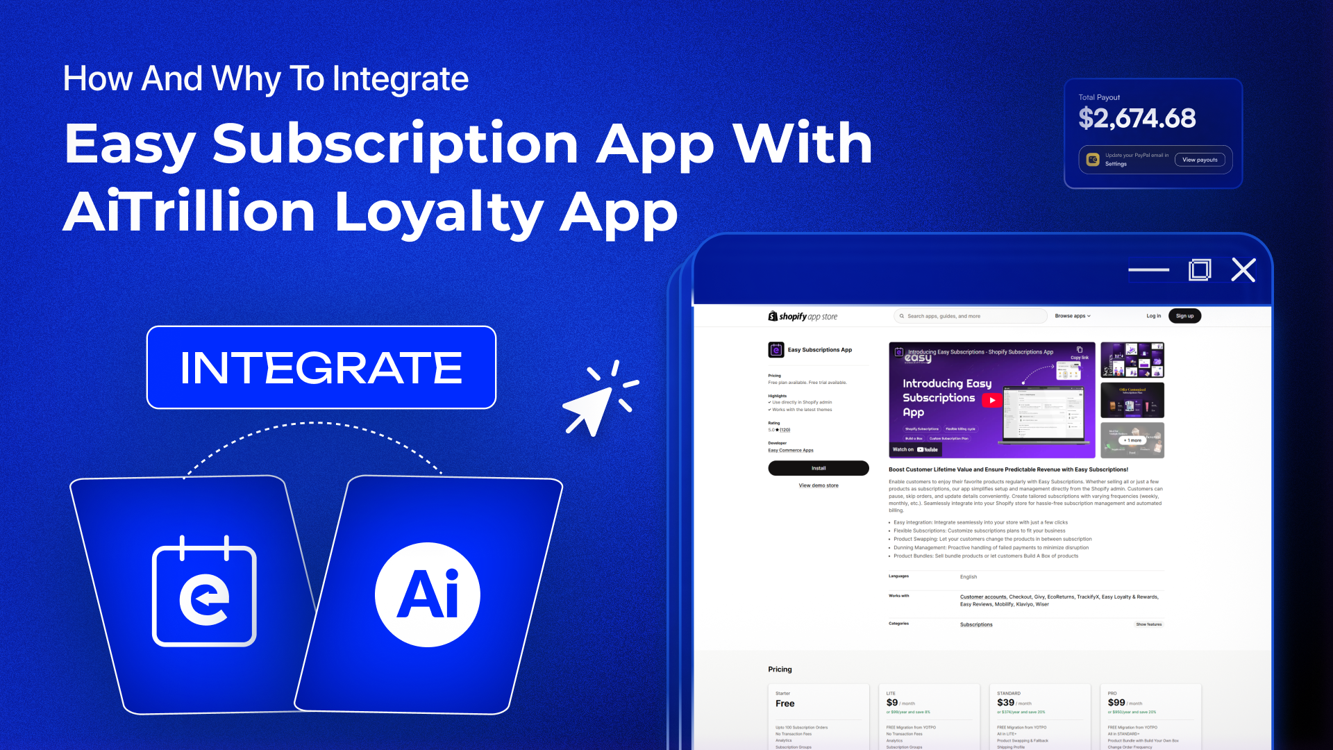 How and Why to Integrate Easy Subscription App with AiTrillion Loyalty App