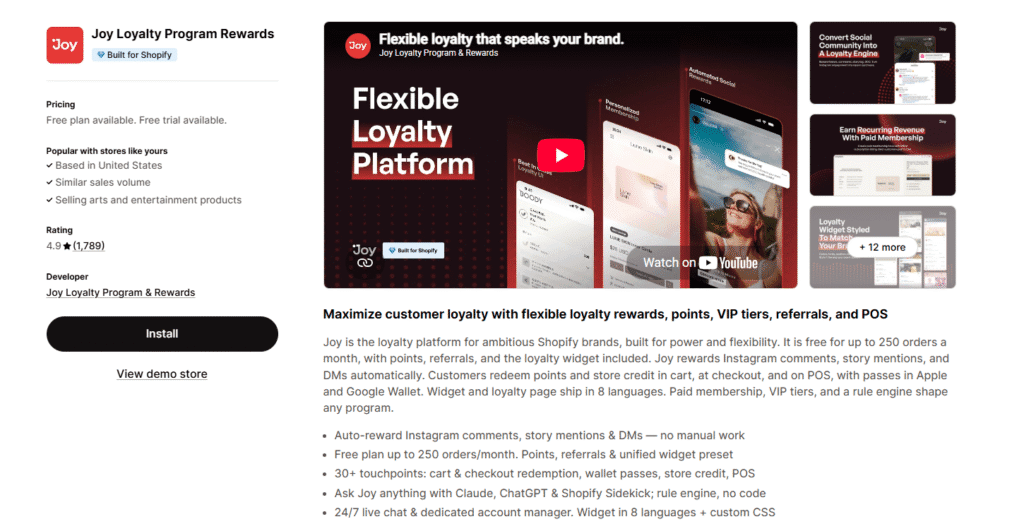 joy loyalty program