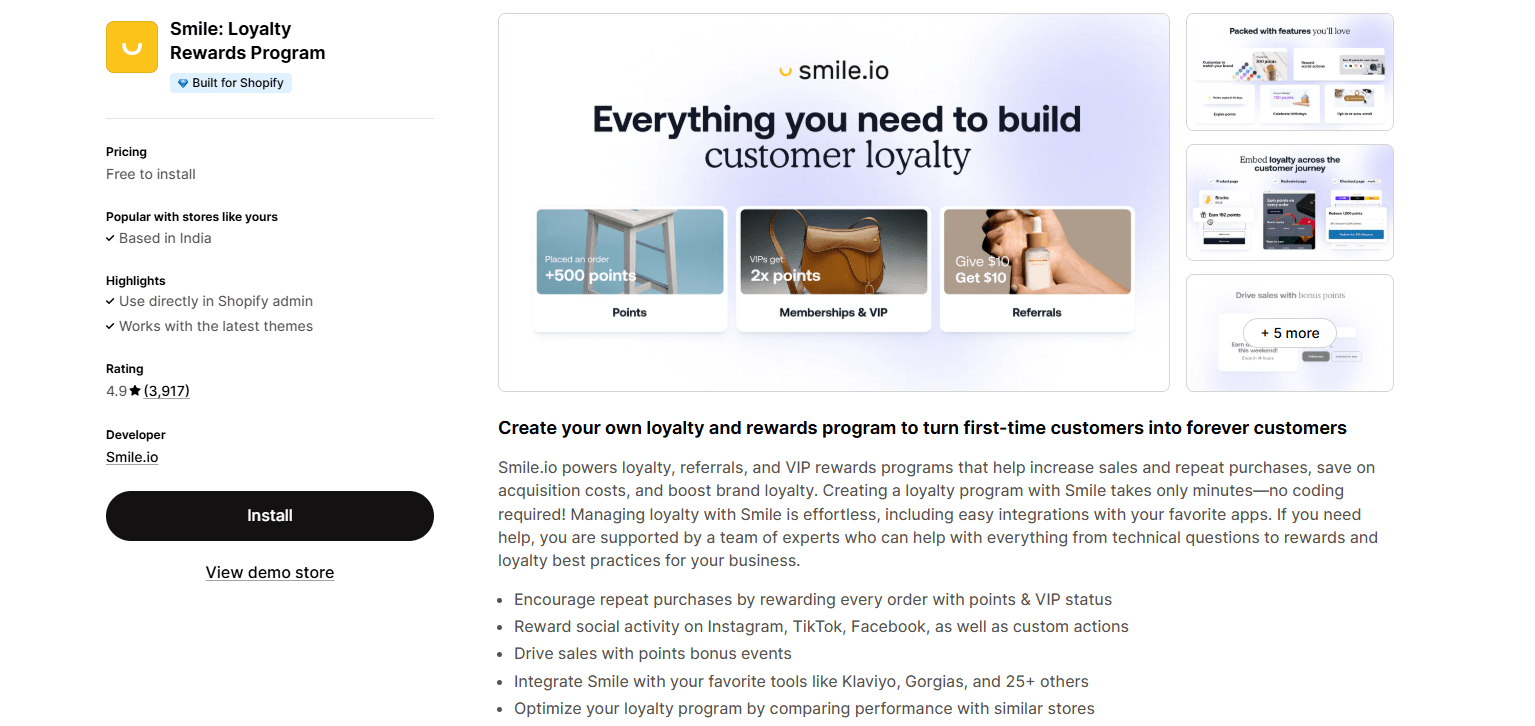 Smile: Loyalty Rewards Program