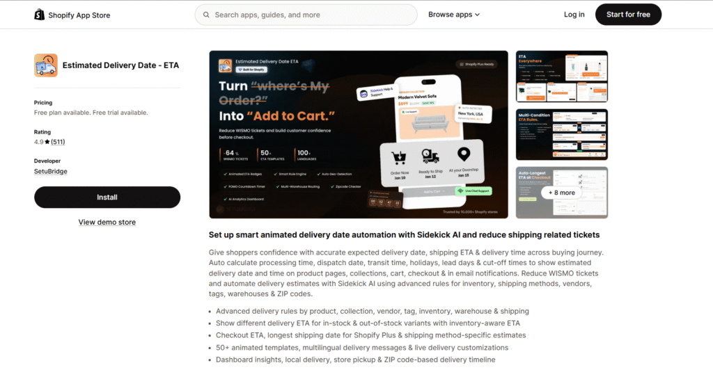 Estimated Delivery Date: Best for Reducing Cart Abandonment