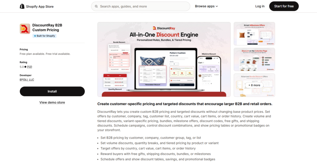 Discount Ray: Best for Tiered and Wholesale Pricing