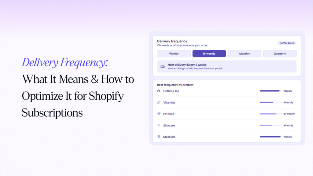 Delivery Frequency: What It Means & How to Optimize It for Shopify Subscriptions