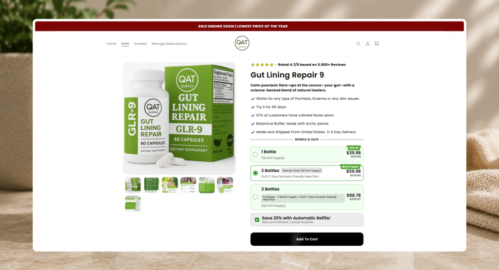 Product bundle selector with subscribe and save option