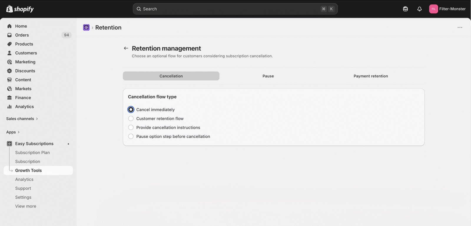  Retention management