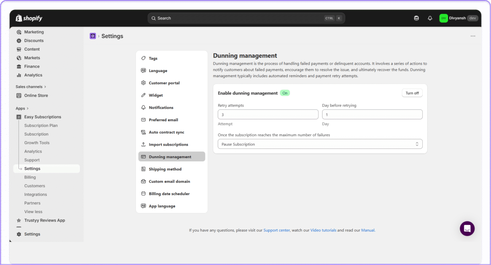 Automatic Payment recovery