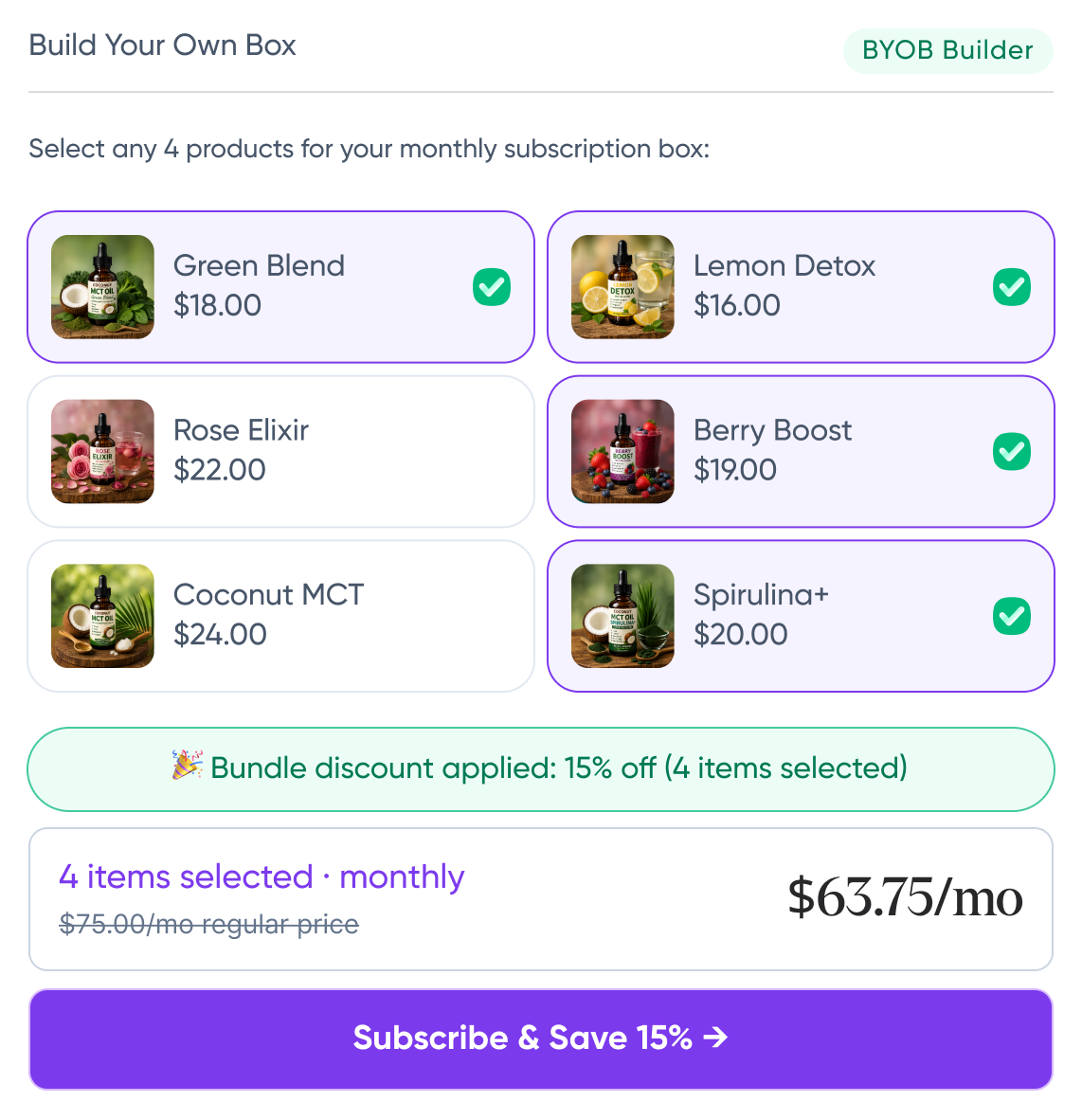 Subscription Widget