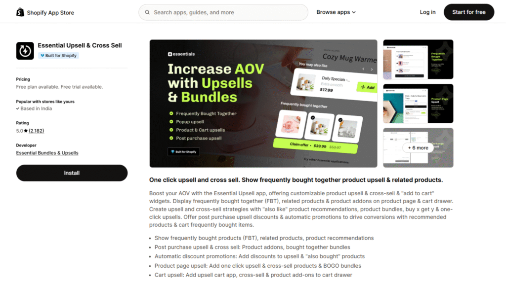 Essential Upsell & Cross-Sell (Best for Simple Product & Cart Upsells)