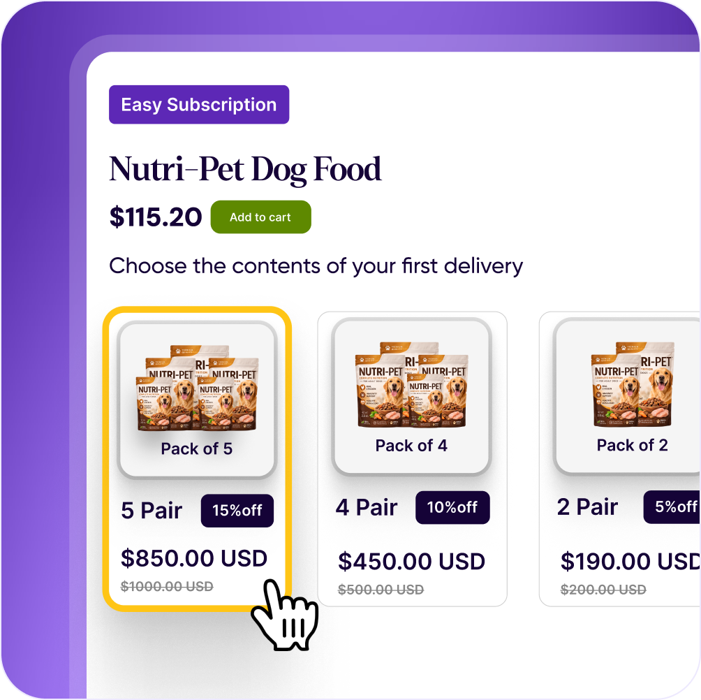 Build-a-box subscription experience