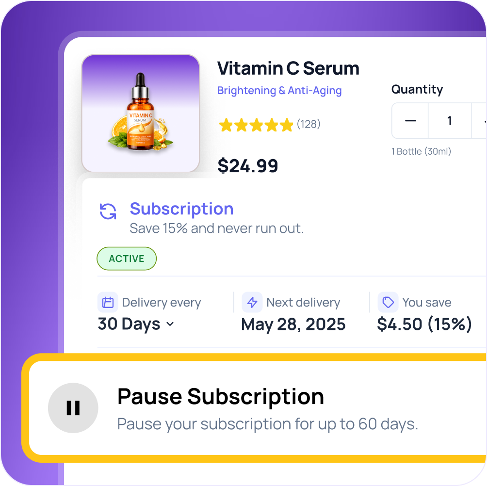 Custom subscriber flow experience