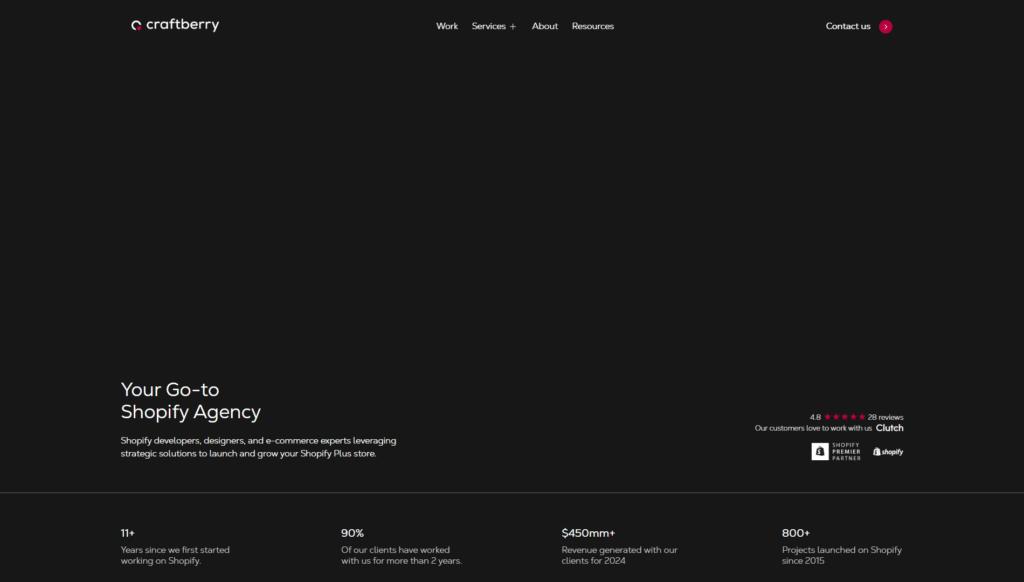 craftberry: Best Overall Shopify Agency, Owning