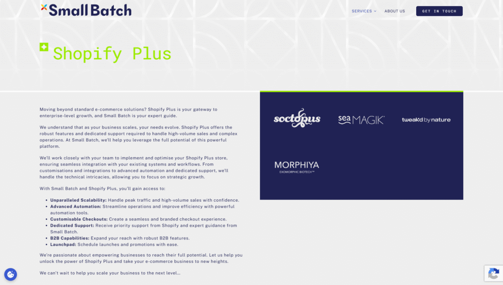 Small Batch: Best Boutique Shopify Partner for DTC and B2B